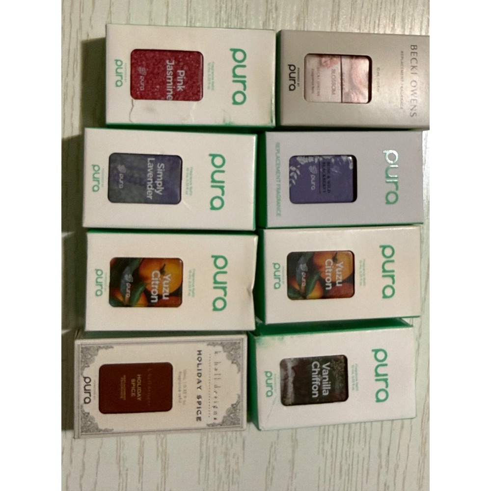 Lot of 8 Pura Smart Fragrance Refills Yuzu Citron Vanilla Lavender Holiday Spice - Picture 2 of 4